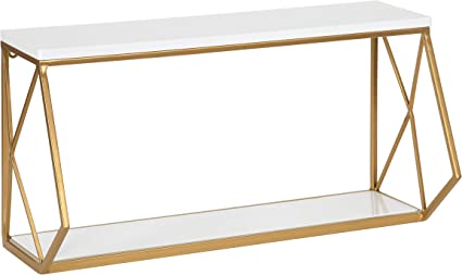 2 Tier Marble Metal Wall Mount Shelf - Image 4