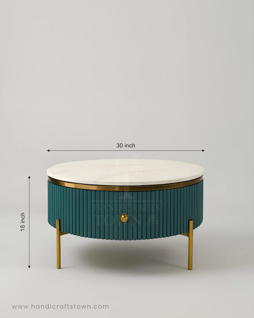 Belly Modern Sage Round Coffee Table - Image 3