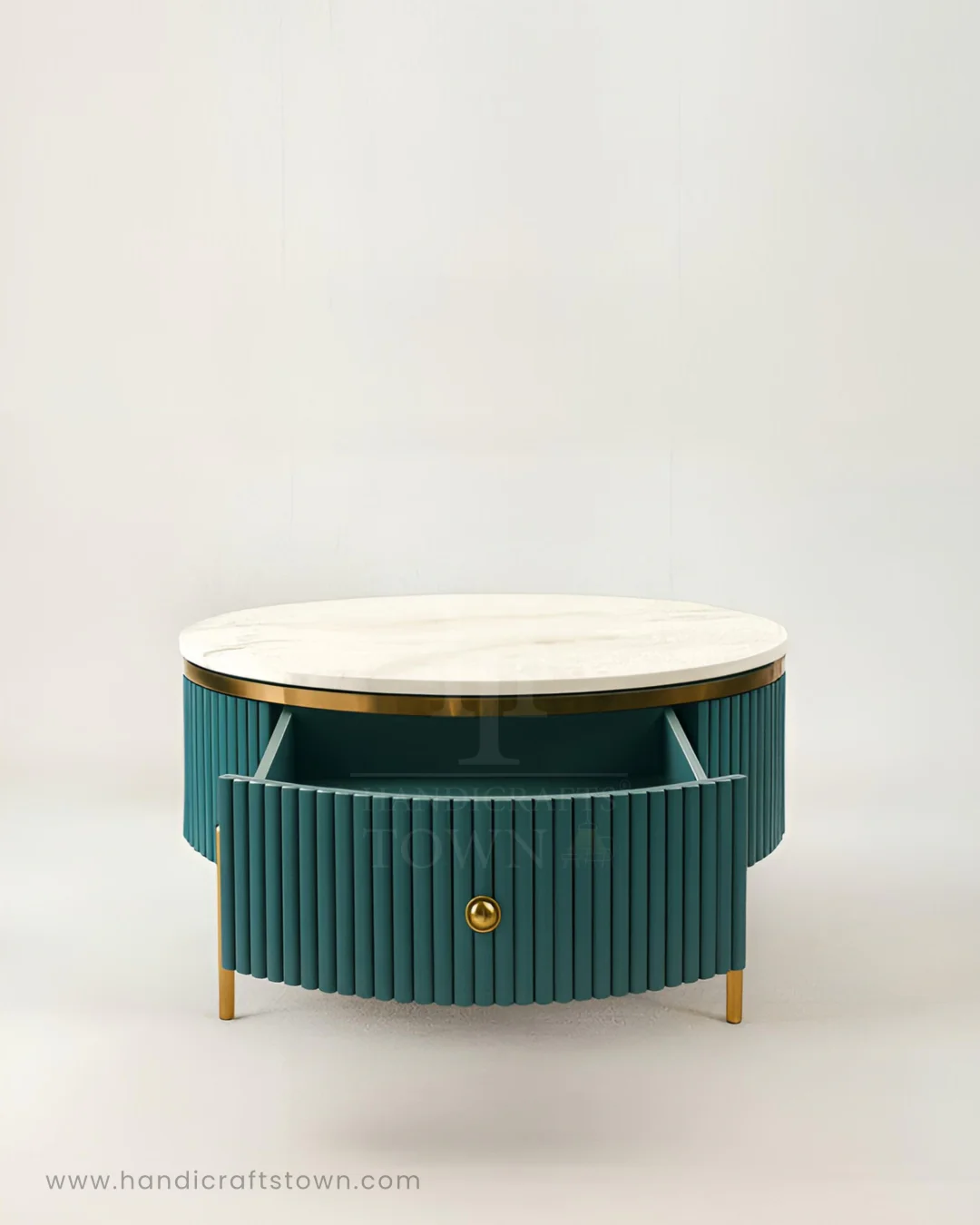 Belly Modern Sage Round Coffee Table - Image 4