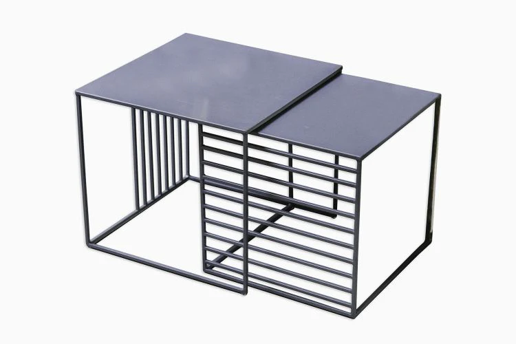 Black Square Nesting Side Table - Image 2