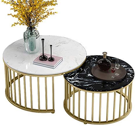 Black & White Marble Nesting Tables - Image 3