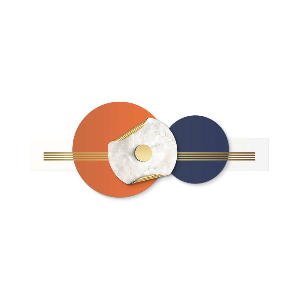 Blue And Orange Metal Wall Art - Image 3