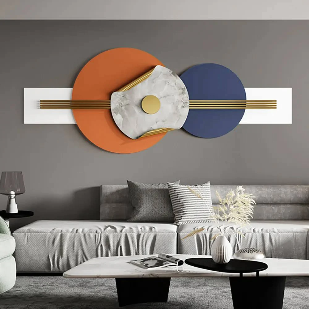 Blue And Orange Metal Wall Art - Image 4