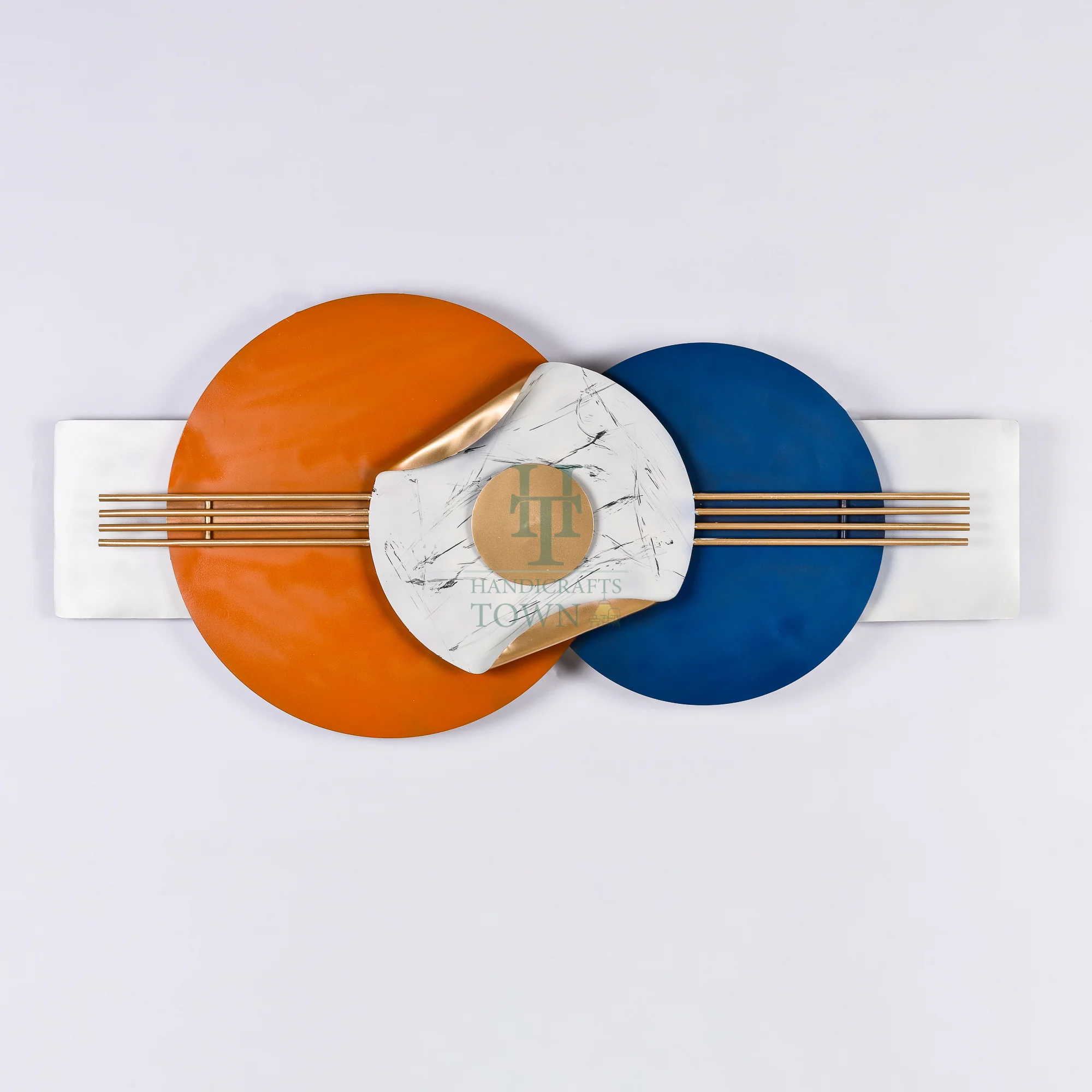 Blue And Orange Metal Wall Art - Image 5