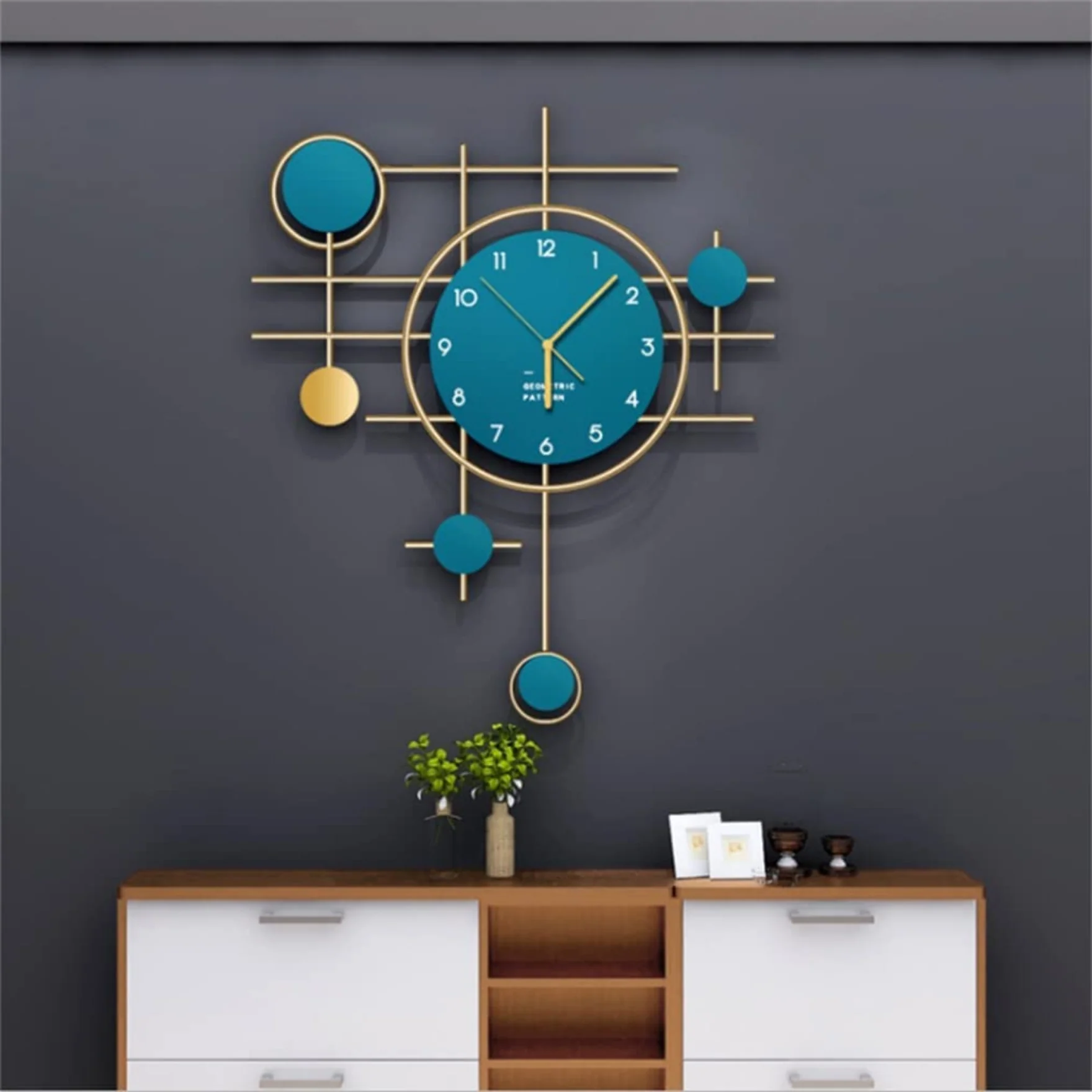 Blue Antique Wall Clock - Image 3