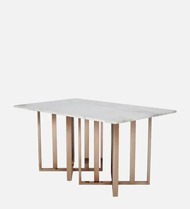 Constellation Metal Dining Table With Marble Top - Image 4