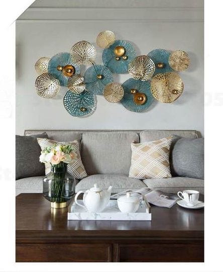 Creative Teal Metal Wall Art - Image 3