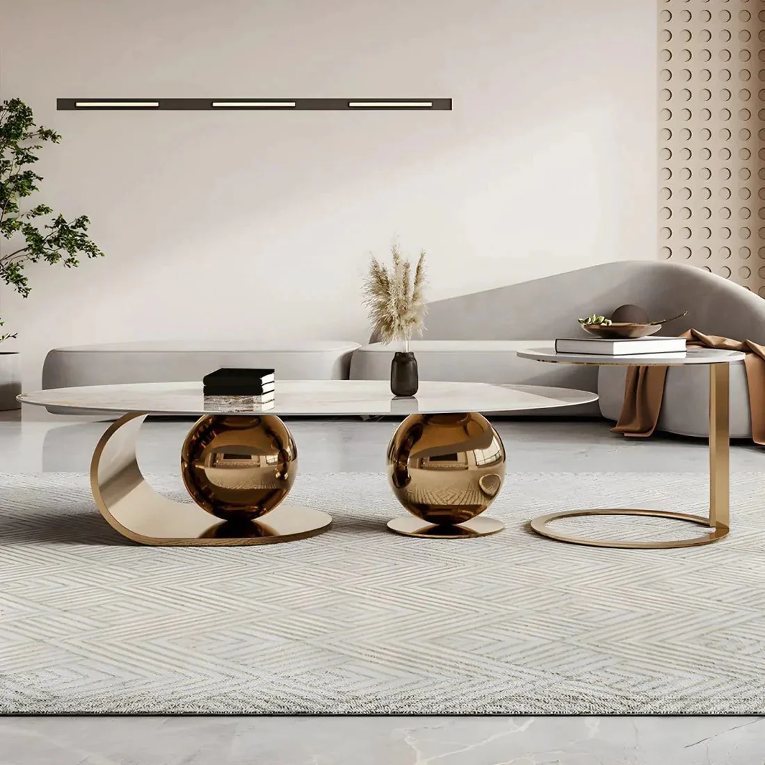 Curved Elegance Center Table - Image 3