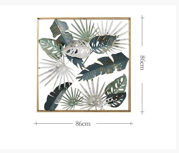 Lupin Leaves Frame Metal Wall Art - Image 3