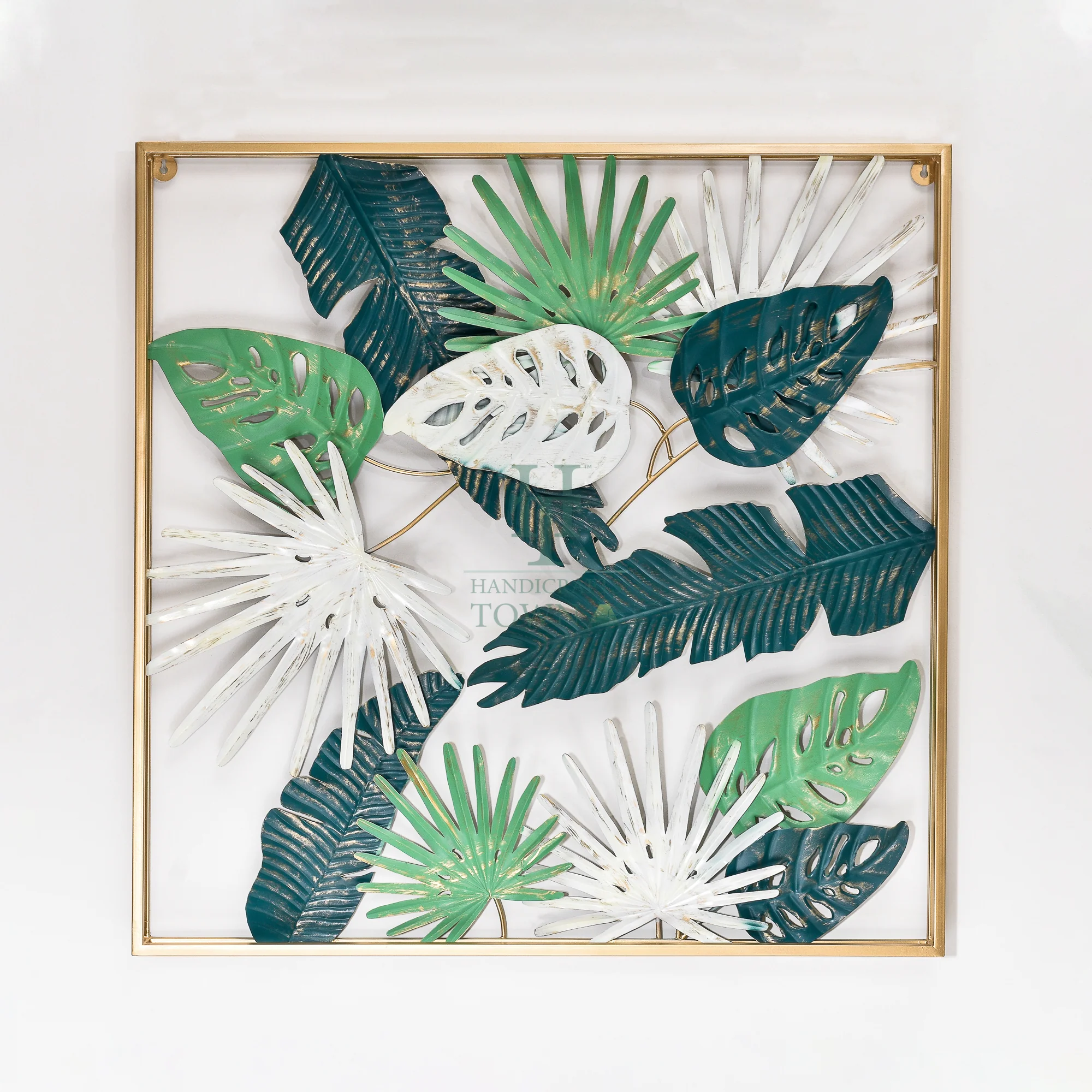 Lupin Leaves Frame Metal Wall Art - Image 4