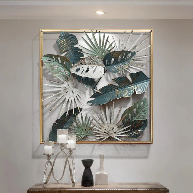 Lupin Leaves Frame Metal Wall Art - Image 5
