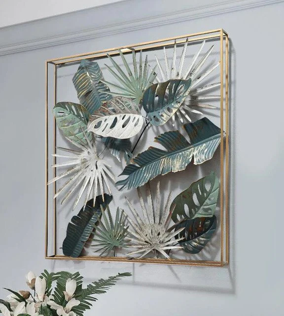 Lupin Leaves Frame Metal Wall Art - Image 6