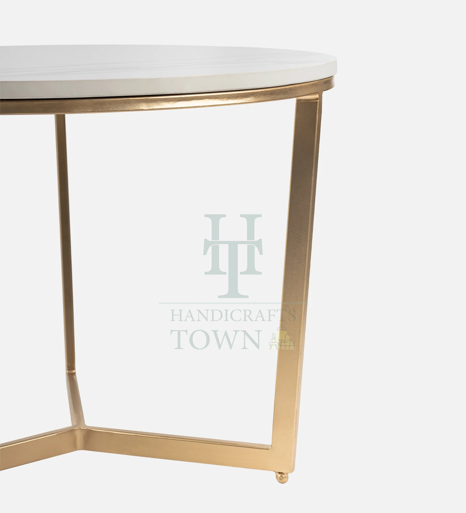 Elegant Metal Marble Nesting Tables - Image 3