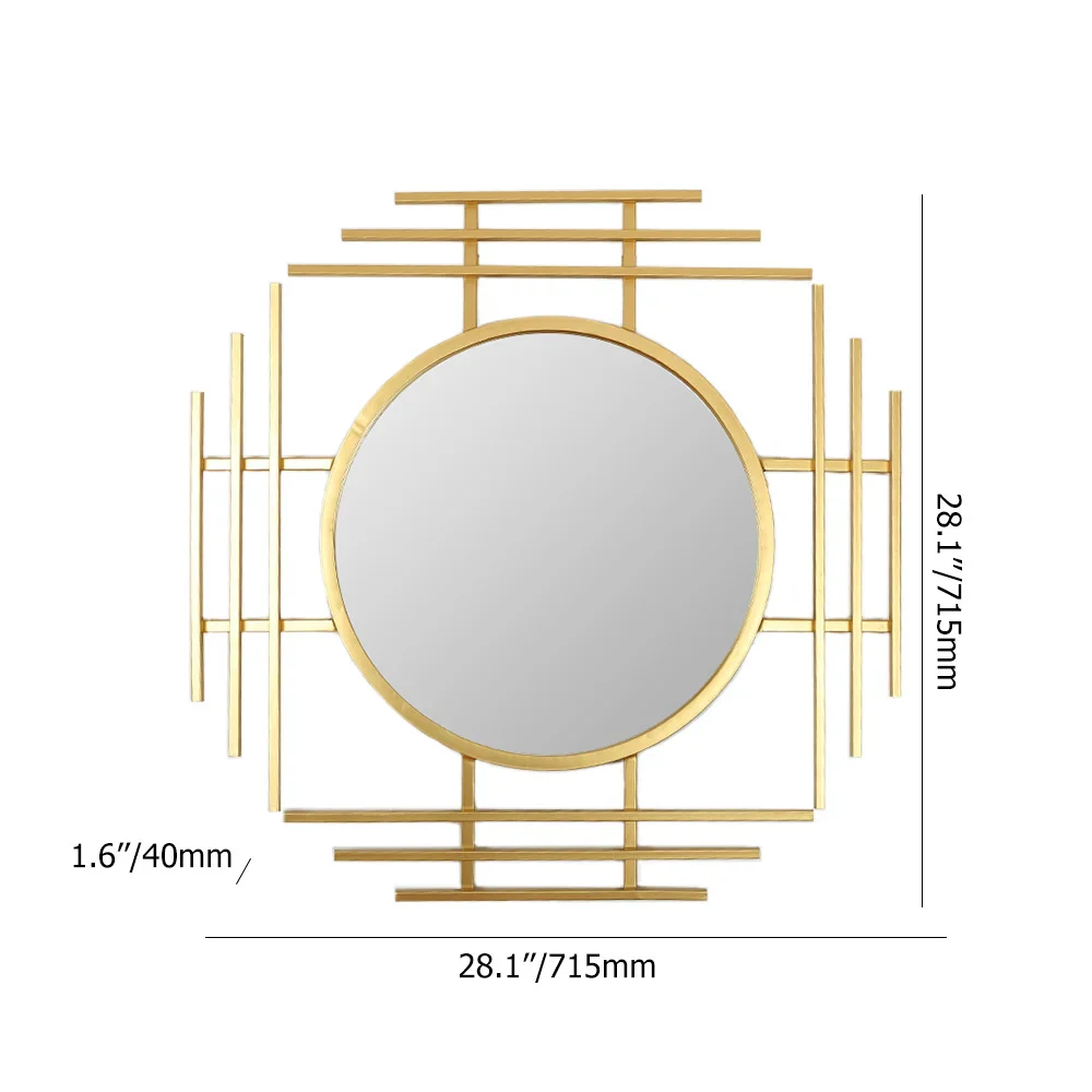 Lattice Gold Wall Mirror - Image 4