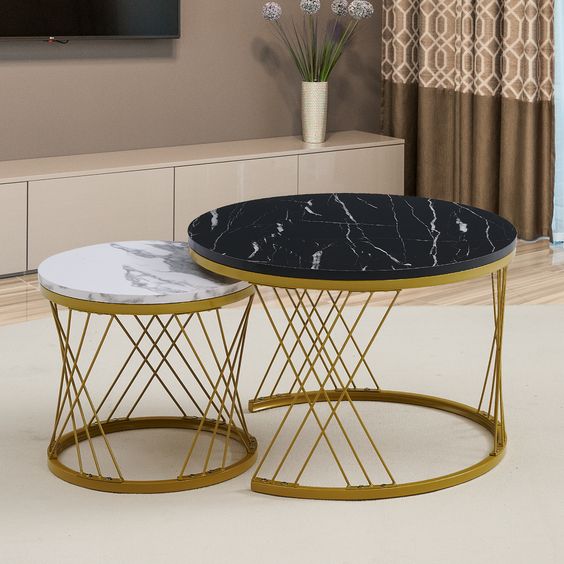 Marble Amaze Nesting Table - Image 3
