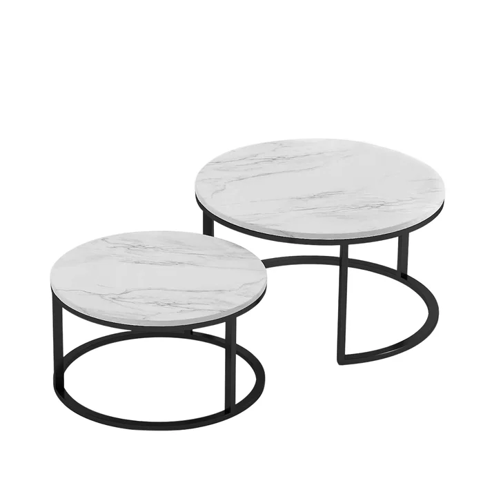 Marble Nesting Tables (Black) - Image 2