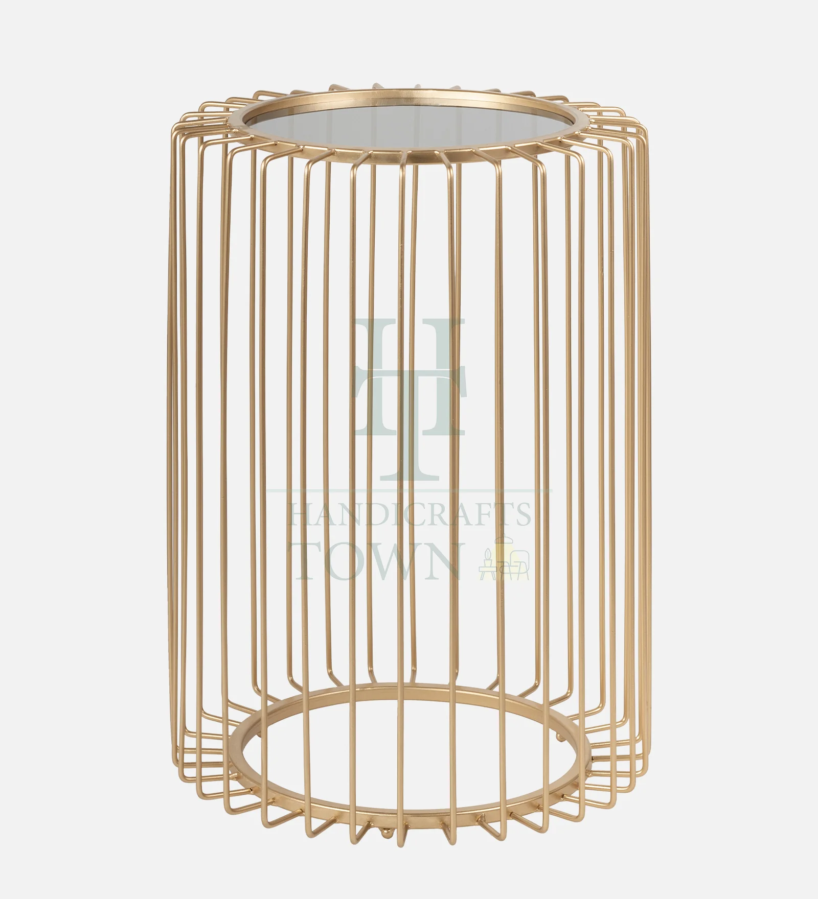 Metal Cage Side table (Gold) - Image 3