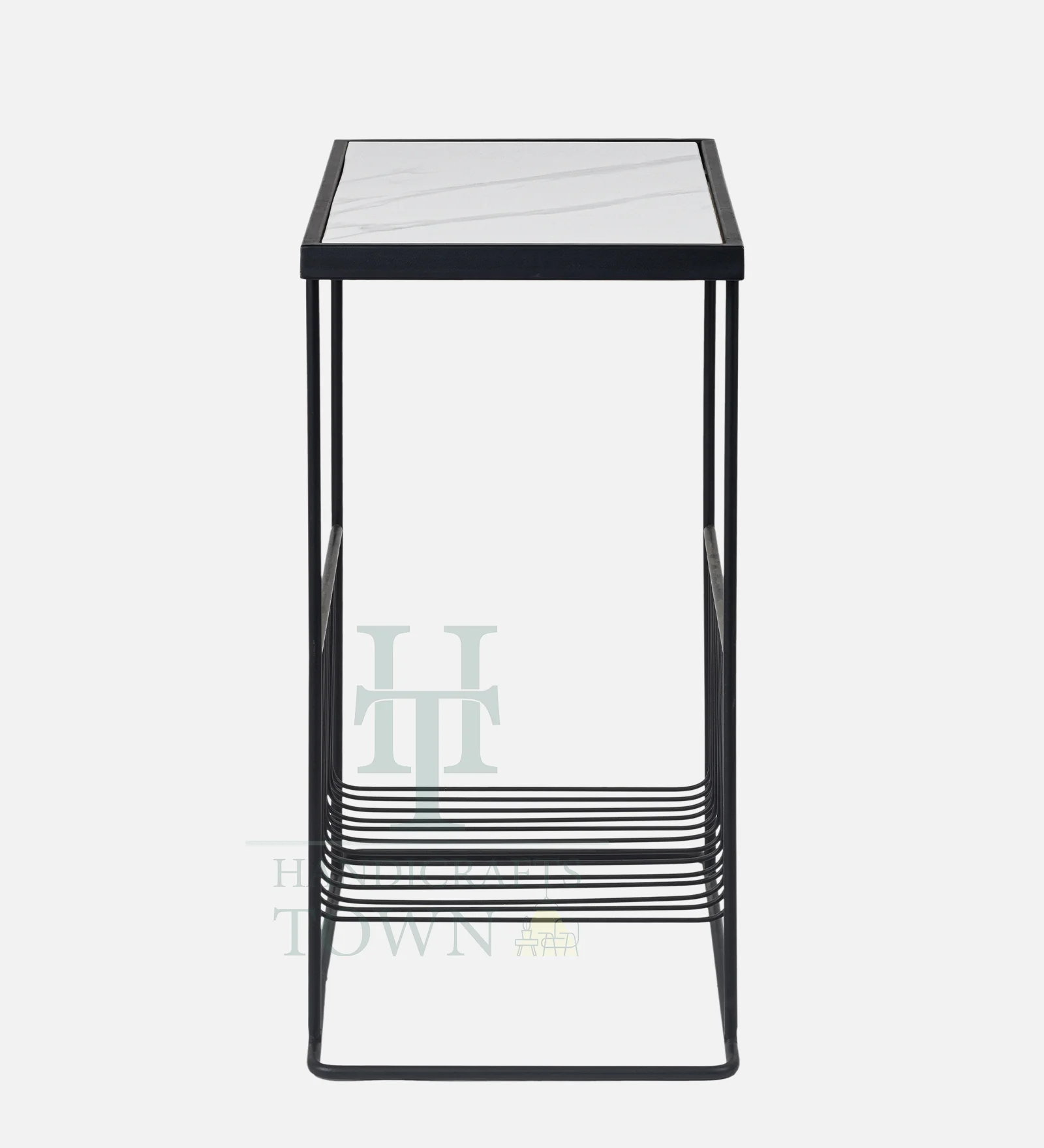 Metal Marble Magazine Holder (Black) - Image 3
