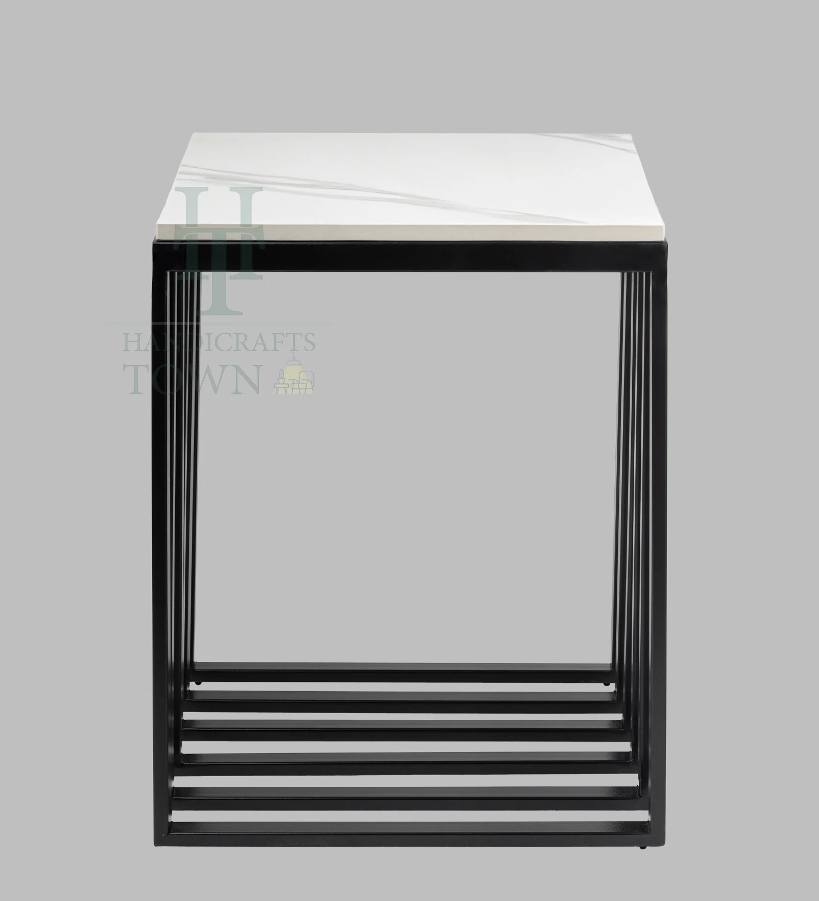 Metallic Cube Side table (Black) - Image 3