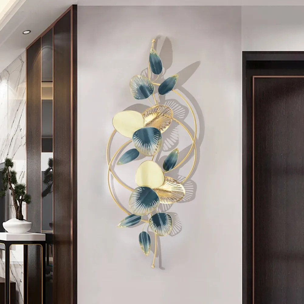 Modern Metal Leaves Metal Wall Art - Image 2