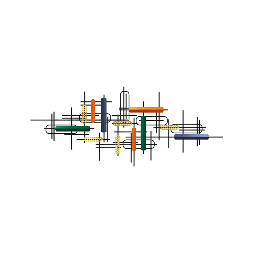 Multicolor Abstract Metal Wall Art - Image 2