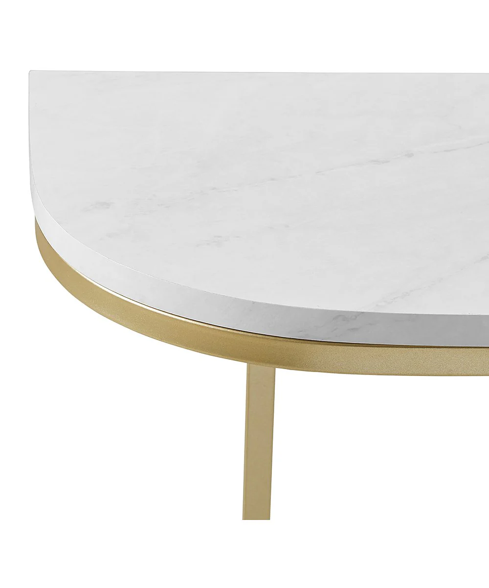 Rectangular Gold Metal Console Table - Image 3