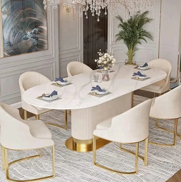 Rectilinear Feast  Metal Dining Table  Chair - Image 2