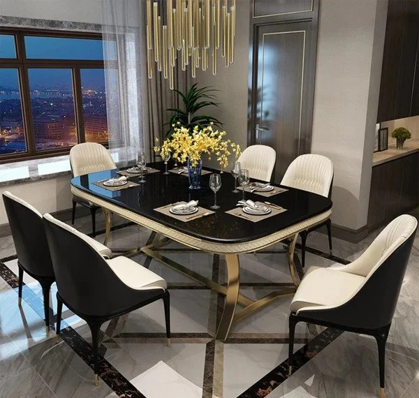 Royale Retreat Metal Dining Table With Chairs - Image 4