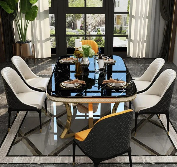 Royale Retreat Metal Dining Table With Chairs - Image 5