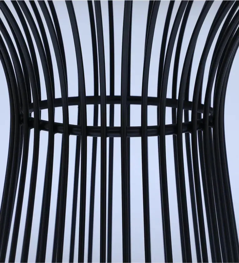 Swirling Black Dining Table With Marble Top - Image 3
