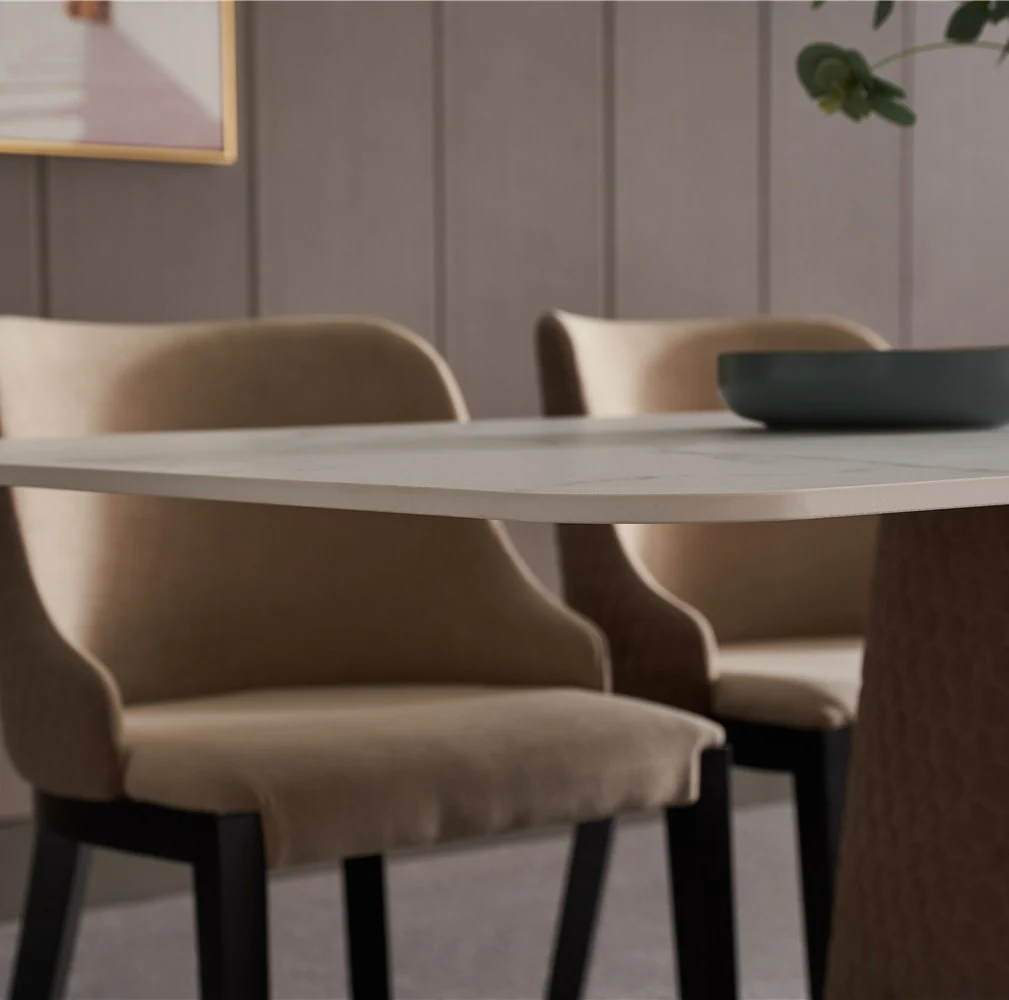 The Plush Metal Dining Table With Chairs - Image 4