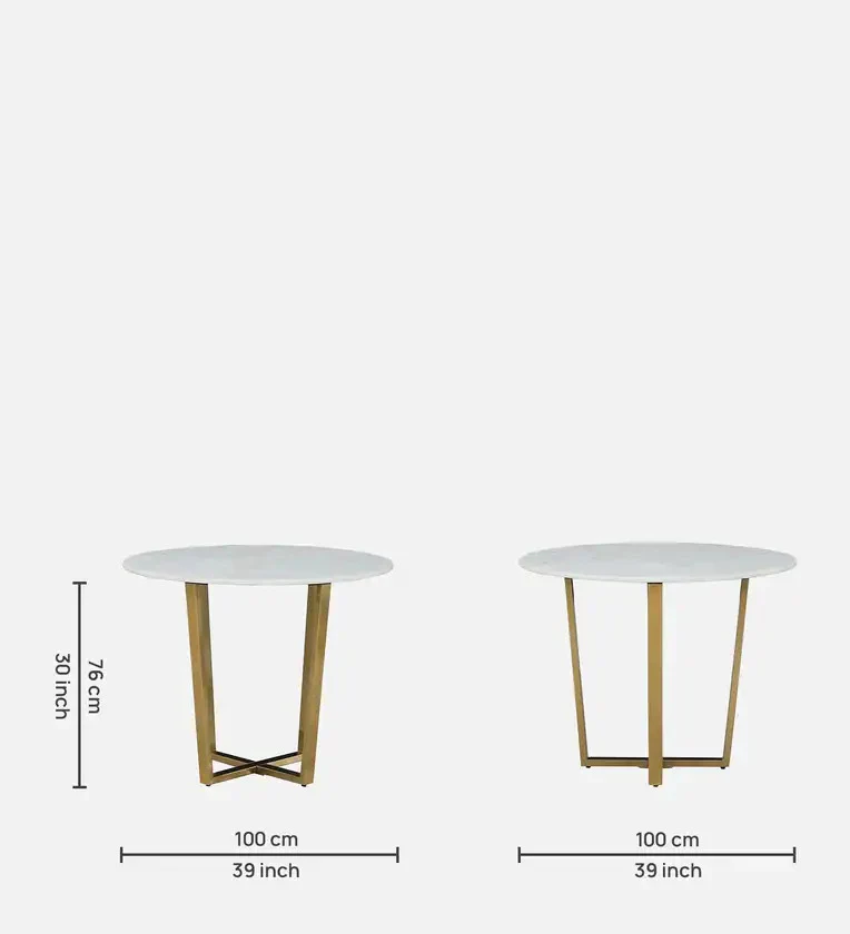 U Frame Metal Dining Table - Image 5