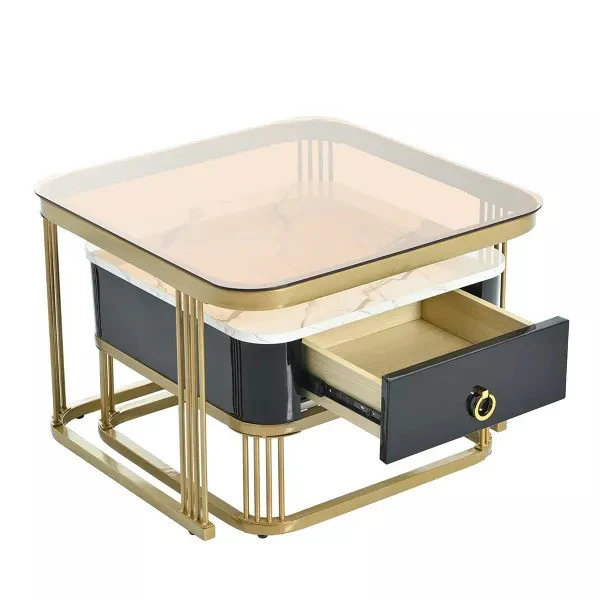 Verve Nesting Tables With Black Drawer - Image 2