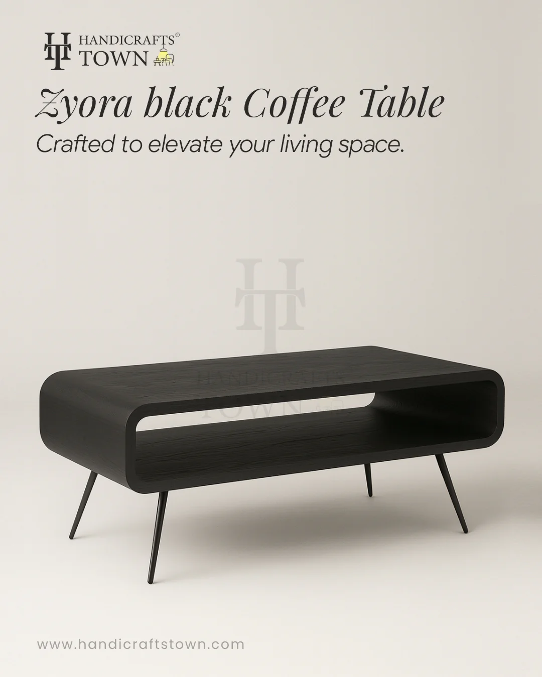 Zyora black Coffee Table - Image 2